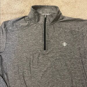 Mens Coolibar Gray Agility Performance Pullover UPF 50+ UV protection size M